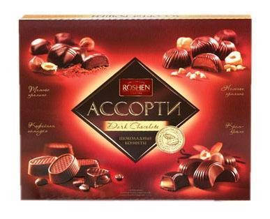 Конфеты Roshen Ассорти черный шоколад 430 г