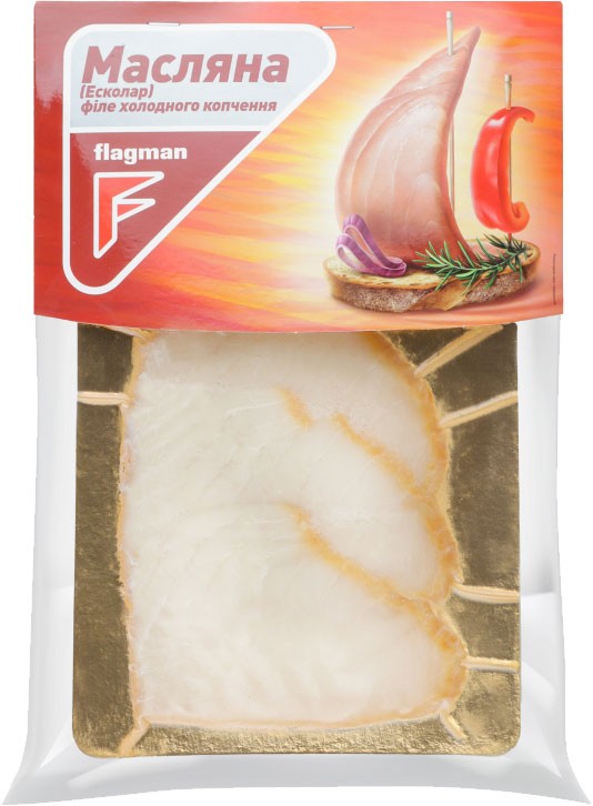 Филе рыбы масляной Flagman кусочки х/к в/у 100г