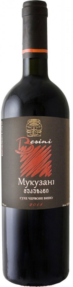 Вино Besini Мукузани красное сухое 13,5% 0,75л