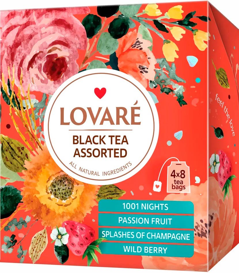Чай Lovare Black Tea Assorted 4х8 шт