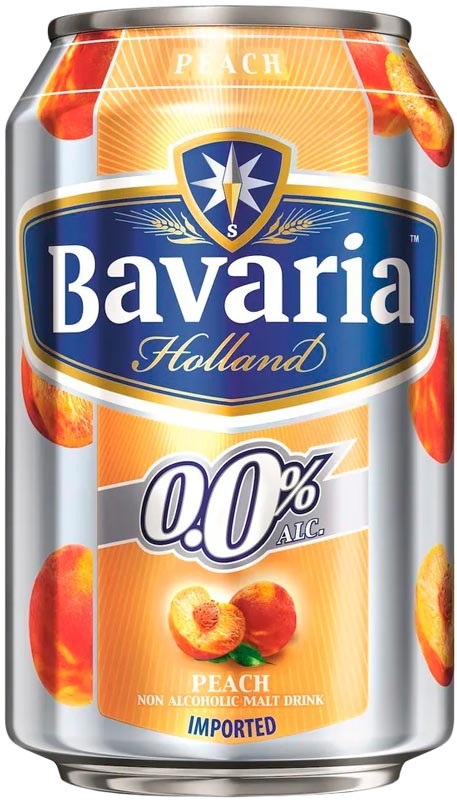 Пиво Bavaria Non Alcoholic Drink Peach 0% 0,33л