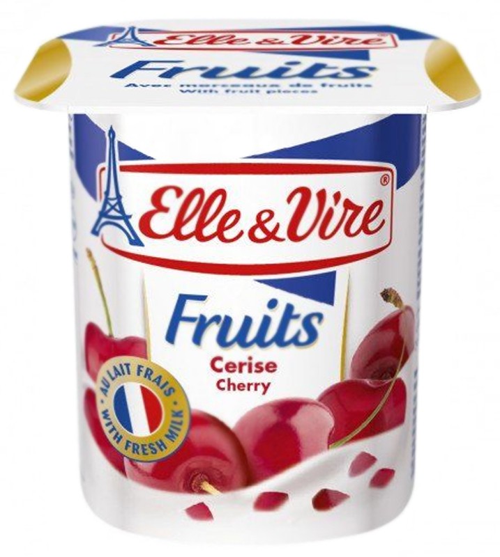 Десерт Elle&Vire молочный с вишней 2.3% 125г