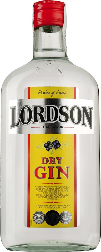 Джин Les Grands Chais Lordson Gin 37,5% 0,7 л