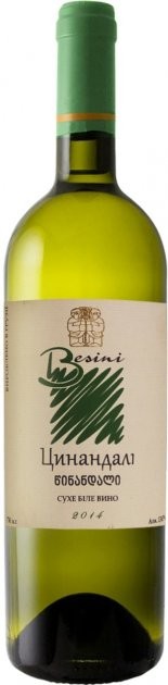 Вино Besini Цинандали белое сухое 13% 0,75л