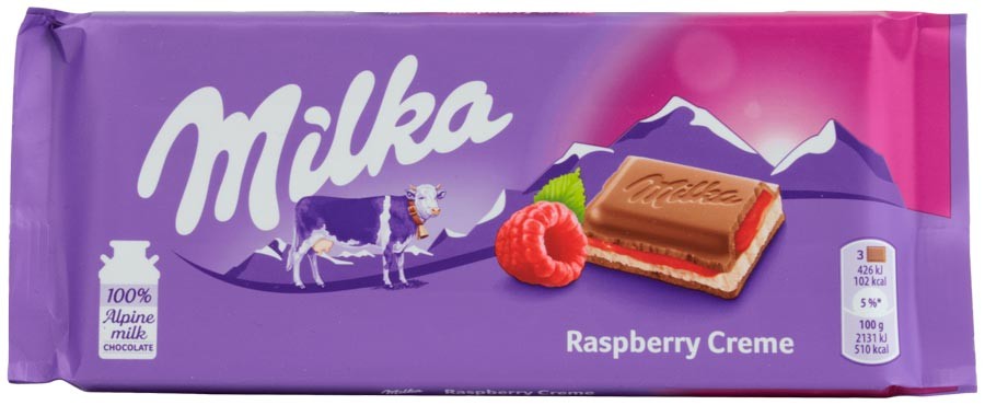 Шоколад Milka Raspberry молочный с малиной 100 г