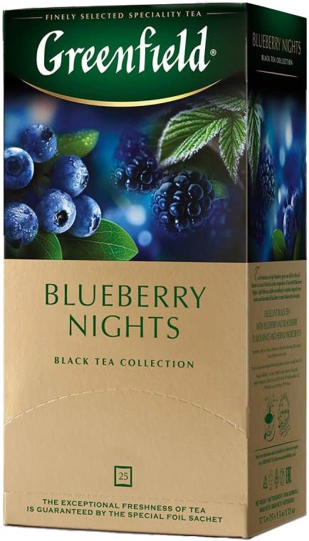 Чай Greenfield Blueberry Nights 25 пак по 1,5 г