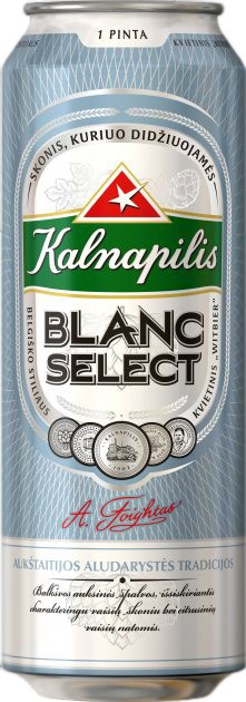 Пиво Kalnapilis Blanc Select 4,7% 0,568л ж/б