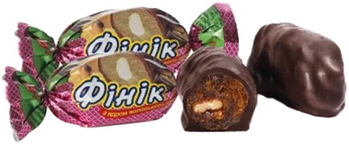 Цукерки Волинські солодощі Фінік з волоським горіхом вагові