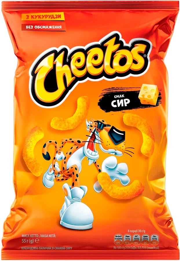 Кукурузные палочки Cheetos со вкусом сыра 55 г