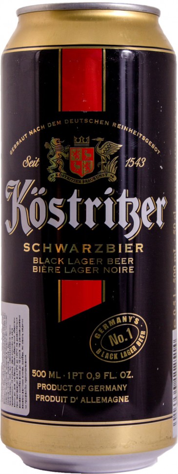 Пиво Kostritzer тёмное 4,8% 0,5л  ж/б