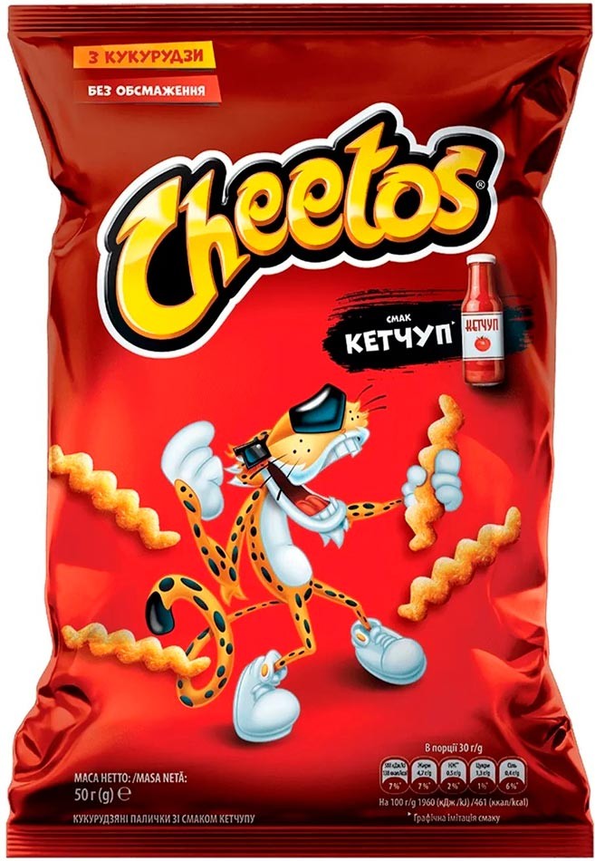 Кукурузные палочки Cheetos со вкусом кетчупа 50 г
