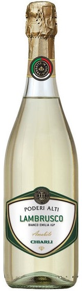 Вино игристое Lambrusco Dell'Emilia Poderi Alti белое полусладкое 7,5% 0,75л