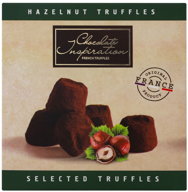 Конфеты французские трюфели Chocolate Inspiration с кусочками лесного ореха 200 г
