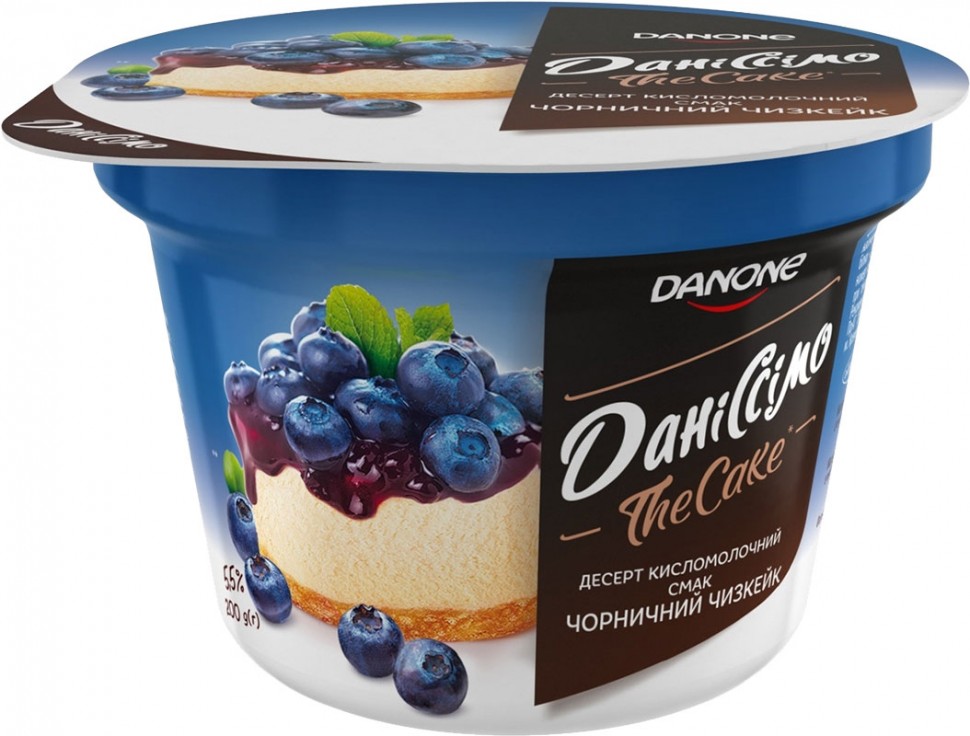 Десерт кисломолочный Danone ДаниСcимо черничный чизкейк 200г