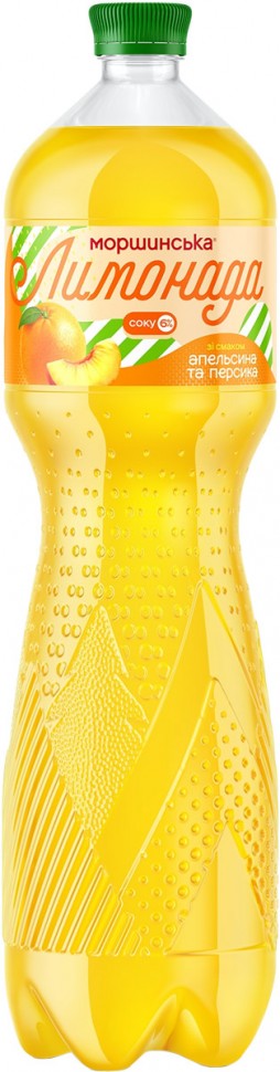 Напиток сокосодержащий Моршинська Лимонада со вкусом Апельсин-Персик 1.5 л