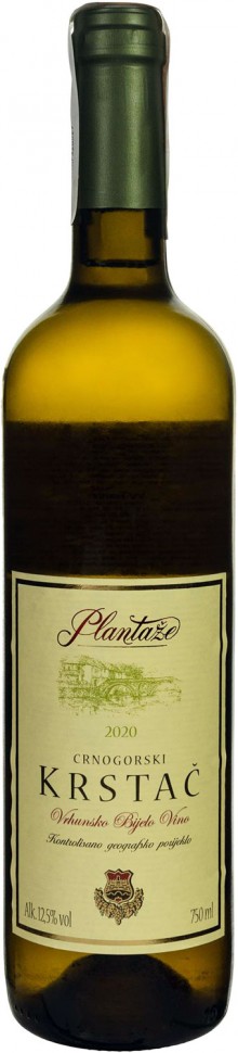Вино Plantaze Crnogorski Krstac белое сухое 13% 0,75л