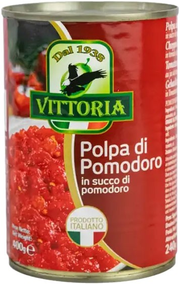 Помідори перетерті VITTORIA Polpa di Pomodoro з/б 400 г 