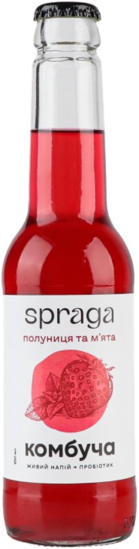Напиток Spraga Комбуча Клубника и мята 0,25л