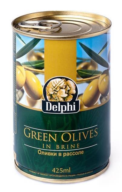 Оливки Delphi с косточкой 425 г ж/б