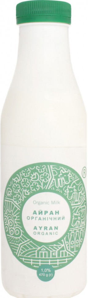 Напиток кисломолочный Organic Milk Айран 1% 470г