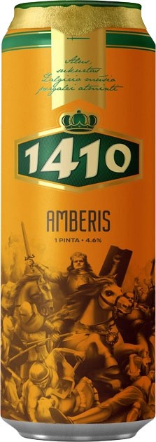 Пиво Volfas Engelman 1410 Amberis светлое фильтрованное 4.6% 0.568л