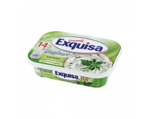 Сыр сливочный йогурт лайт с травами 14% TM Exquisa
