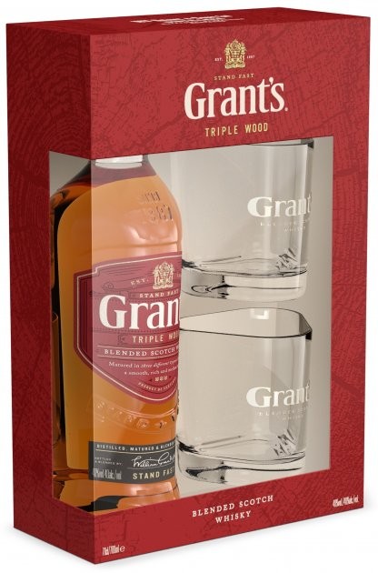 Виски Grant`s Family Reserve 0,7л 40%+2 бокала