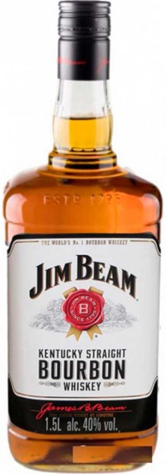 Віскі бурбон Jim Beam White 40% 1,5л США