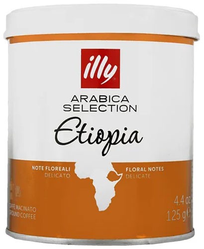 Кофе молотый жареный  Illy Etiopia Arabica Selection ж/б 125г