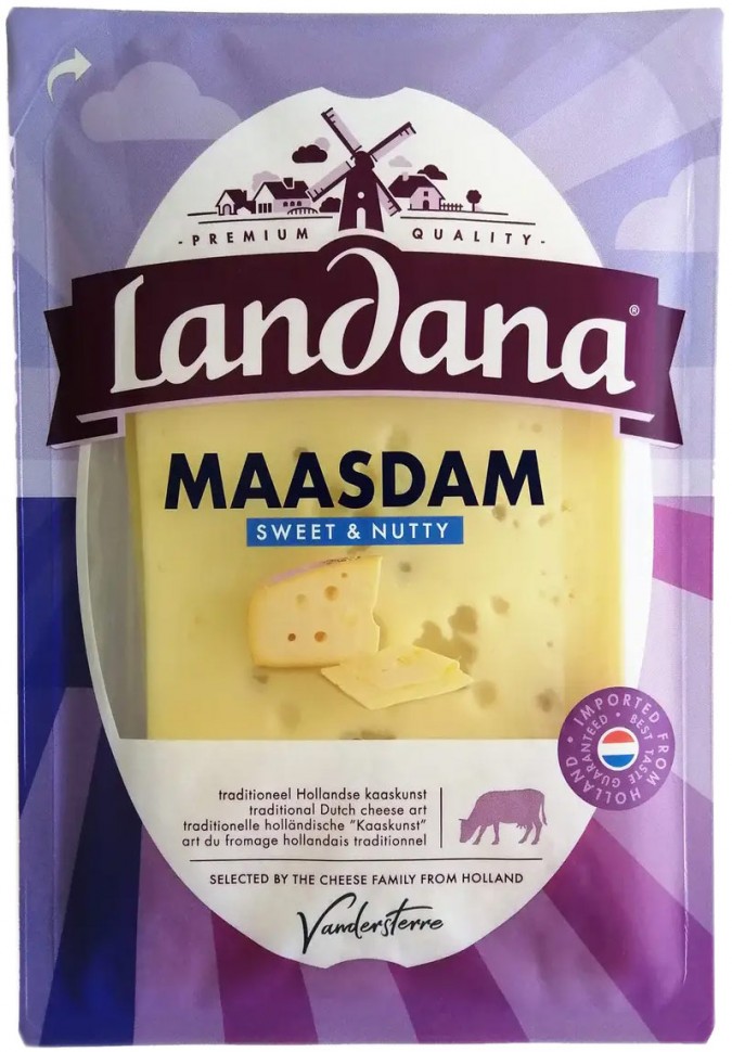 Сыр Landana Maasdam 45% 150 г
