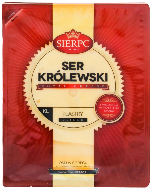 Сир Krolewski Sierpc 45% нарізка 150г