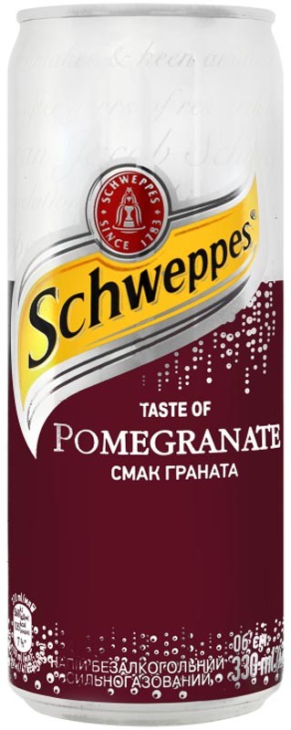 Напиток Schweppes Pomegranate со вкусом граната 0.33 л