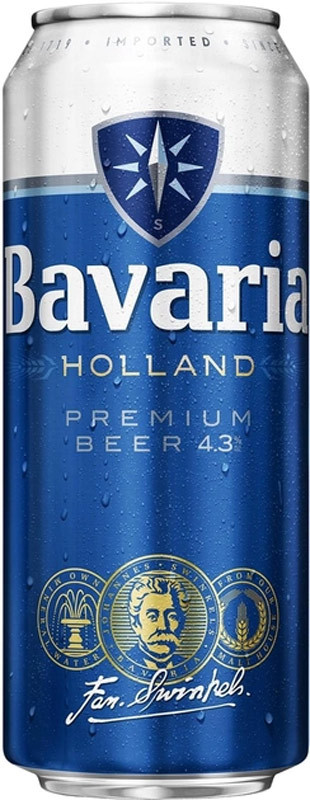 Пиво Bavaria Premium светлое фильтрованное 4.3% 0.44л