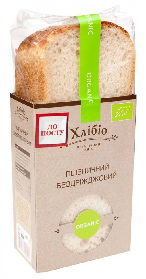 Хлеб Хлибио органический пшеничный бездрожжевой 400г