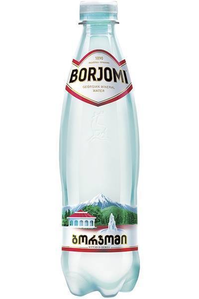 Вода Borjomi газированная 0,5 л пэт