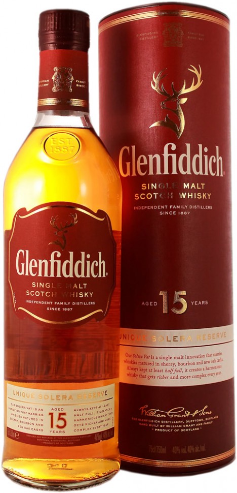 Виски Glenfiddich 15 YO 40% 0,7л