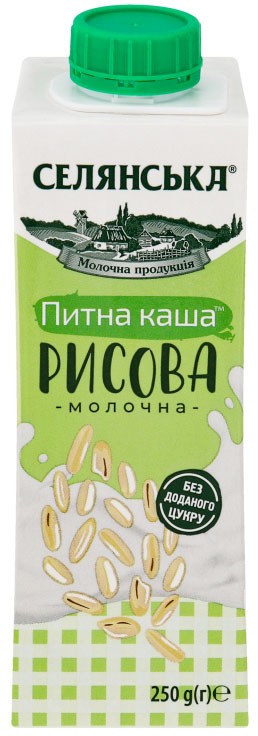 Каша молочна питна рисова ультрапастеризована Селянська 2.5% 250г