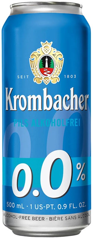 Пиво Krombacher Pils 0% 0,5л ж/б