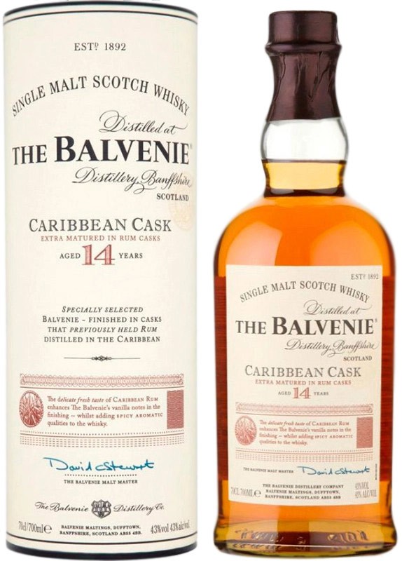 Виски Balvenie 14 yo Caribben Cask 0,7л 43%