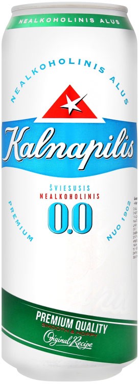 Пиво Kalnapilis Non-Alco Classic белое фильтрованное б/а 0% 0,5 л