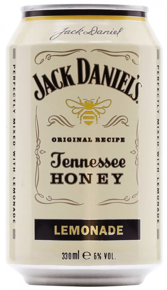 Напиток слабоалкогольный Jack Daniels Honey Whisky-Lemonade 6% 0,33л