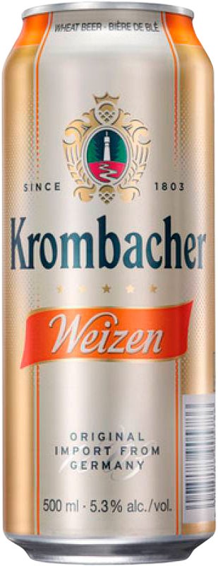 Пиво Krombacher Weizen 5,3% 0,5л ж/б