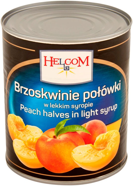 Половинки персиков в легком сиропе Helkom 820 г