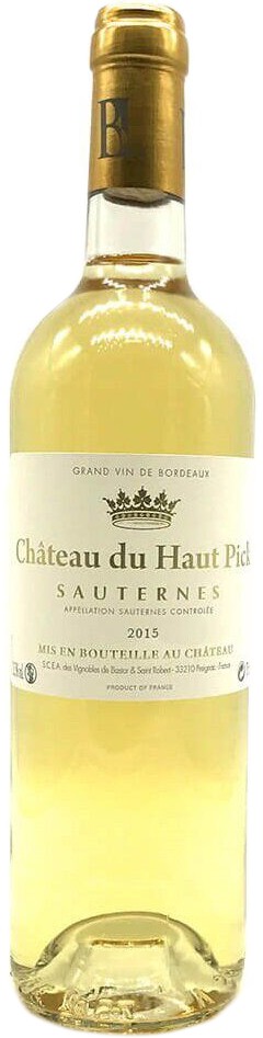Вино Chateau du Haut Pick Sauternes 2015/2016 біле солодке 13,5% 0,75л
