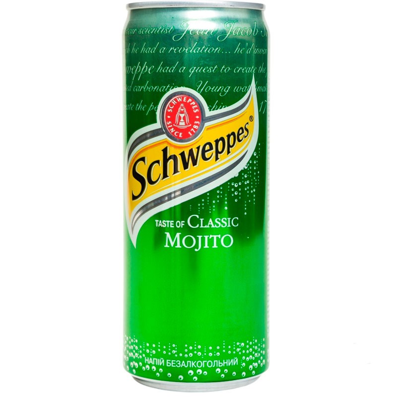 Напій безалкогольний сильногазований Classic Mojito Schweppes з/б 0.33л