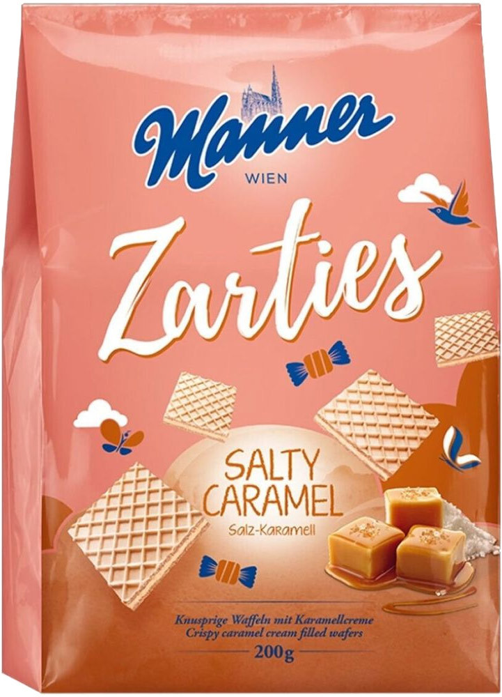Вафлі Manner Snack Minis з солоною карамеллю 200г