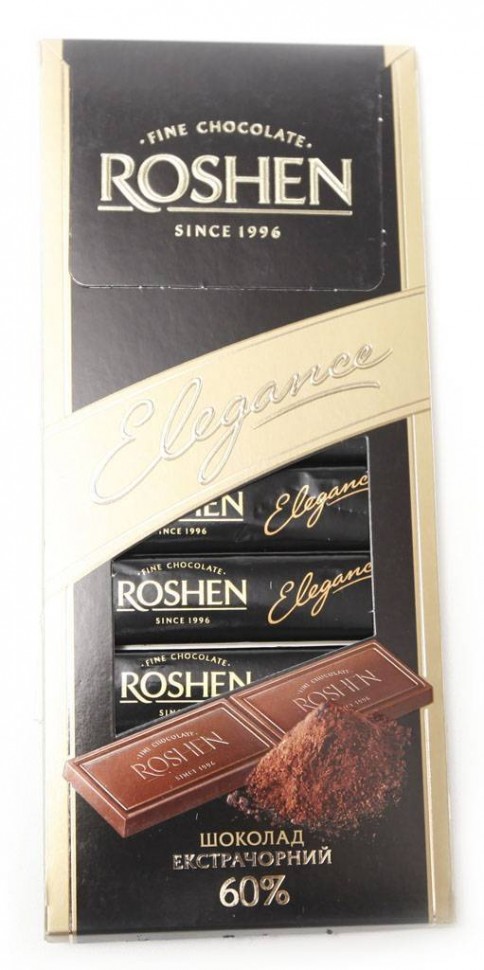 Шоколад Elegance Экстрачерный 60% Roshen 100 г