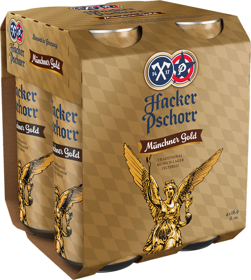 Набор пива Hacker-Pschorr M?nchner Gold 5.5% 4х0,5 л з/б