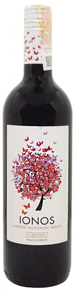 Вино Ionos Cavino красное сухое 12% 0,75 л