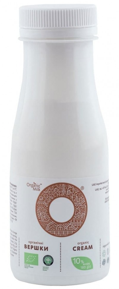 Сливки органические пастеризованные 10% ТМ Organik milk 180г